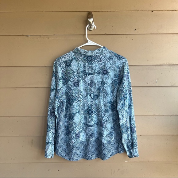 J.Jill Floral Long Sleeve Blouse - Size M - Casual Modest Office - Picture 6 of 6